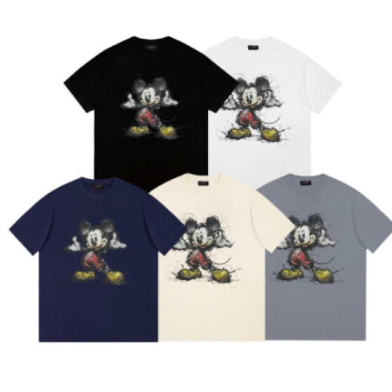 Balenciaga Mickey Mouse cartoon print short-sleeved shirt